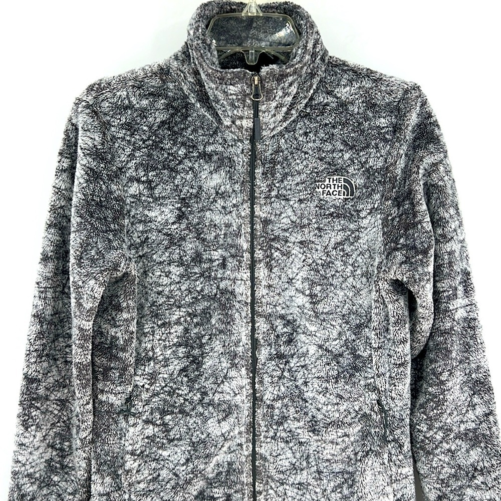 The North Face Women’s seasonal Osito Zip fuzzy, Fleece graphic, gray marble, SP - Picture 2 of 13